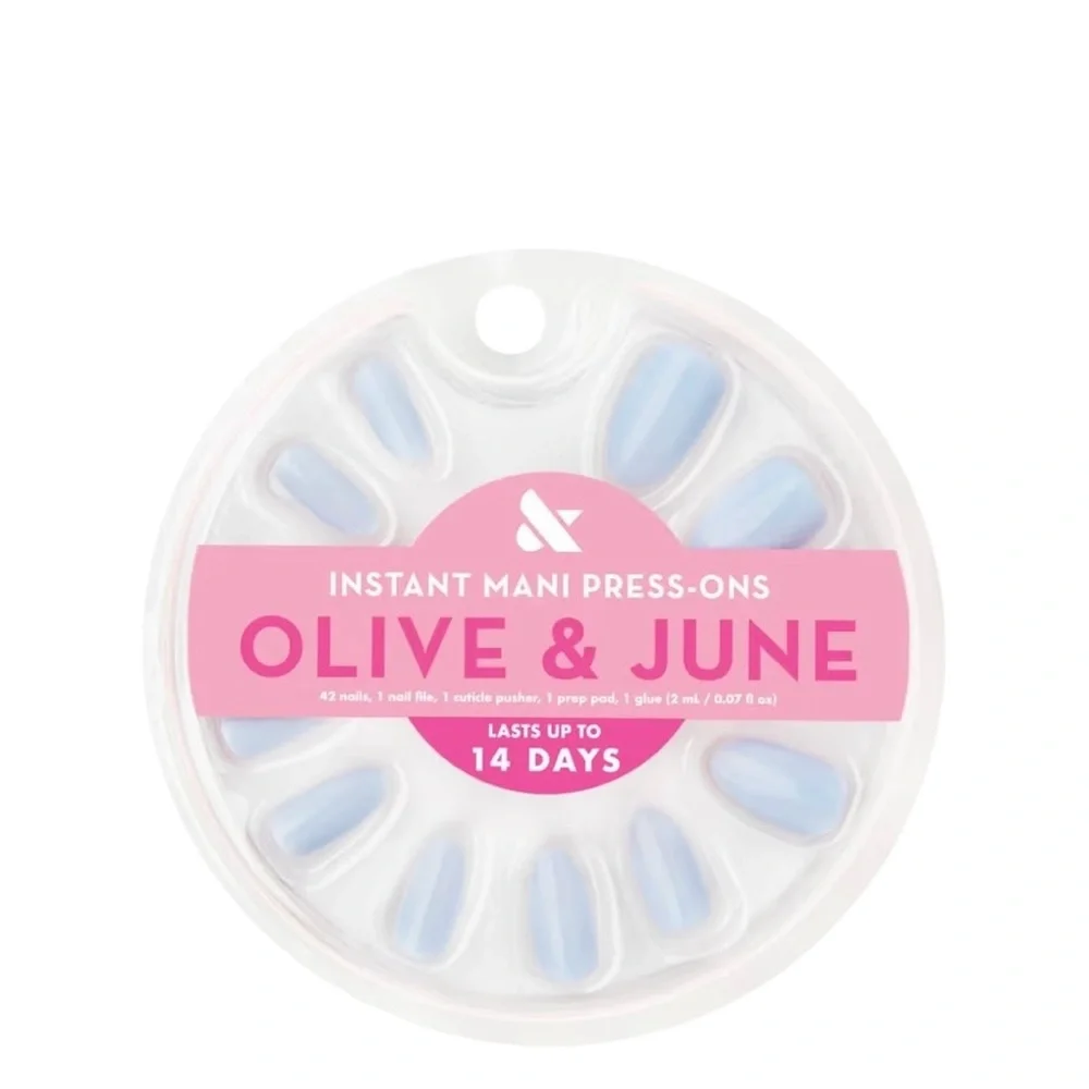 Olive & June Press-On Nails | Almond Medium | “BP”| 42 Nail Set | NWT ✨